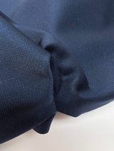 Italian Changeant Jacquard Suiting Fabric Blue Black