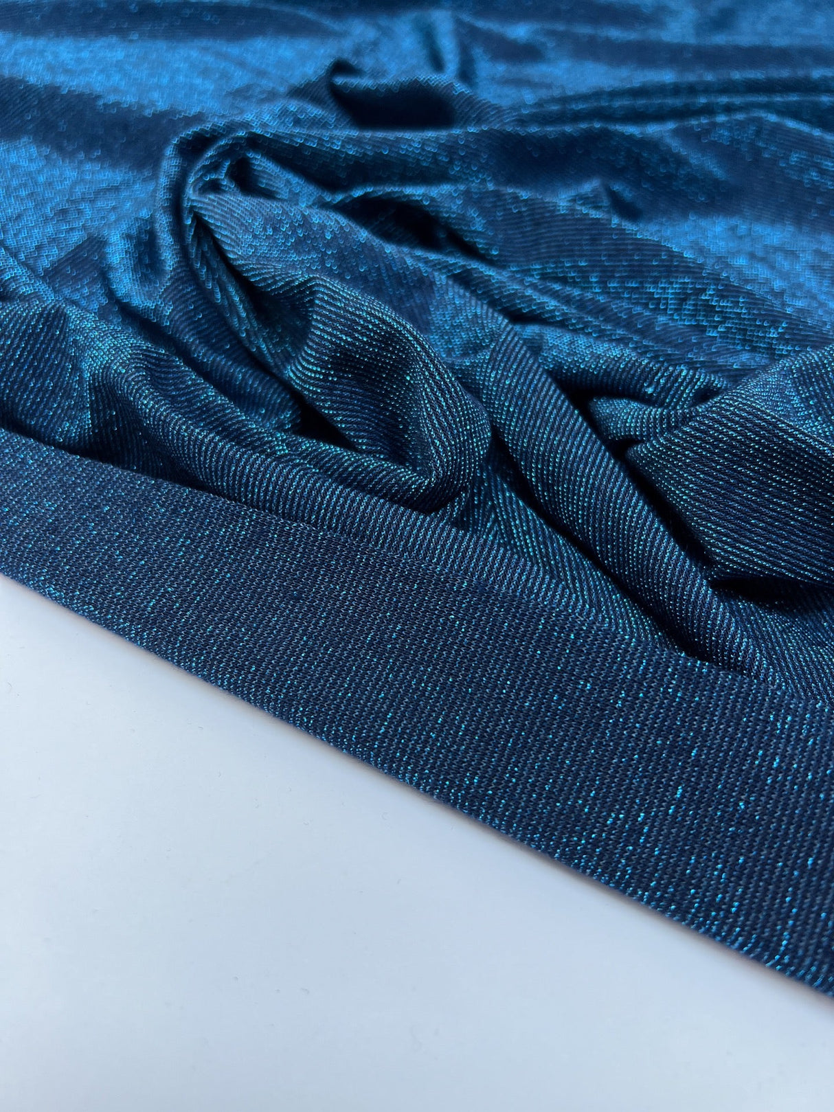 Blue Lurex Polyamide Elastane Knit