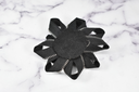 Embroidered Flower Applique Zipper Satin Ribbon