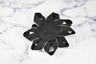 Embroidered Flower Applique Zipper Satin Ribbon