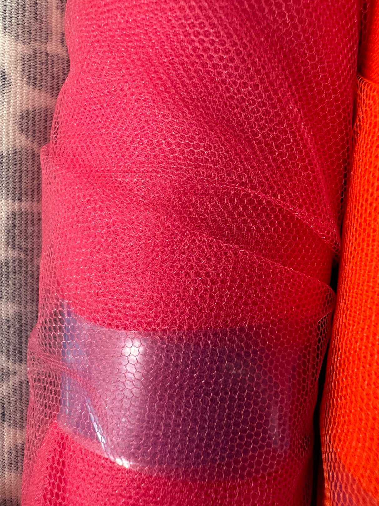 Polyamide Mesh Printed Red-Orange-Black