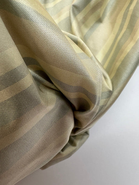Polyamide Striped Fabric Green Beige