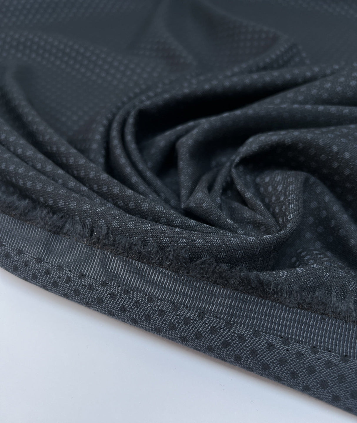 Blue Jacquard Polyester Fabric
