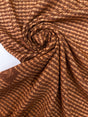 Wool Houndstooth Brown Beige