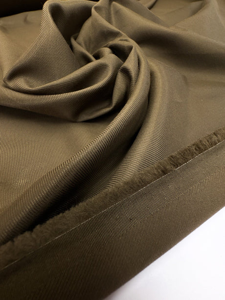 Viscose Cotton Twill Brown Green