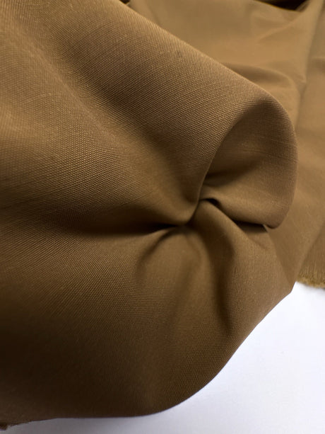Virgin Wool Blend Woven Brown