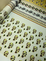 Viscose Batiste Printed Green Beige