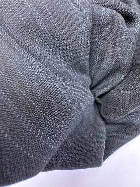 Italian Wool Tweed Striped Brown Blue