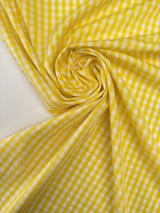Cotton Poplin Yellow Checked