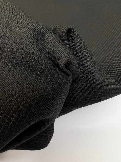 Black Jacquard Polyamide Suiting Fabric