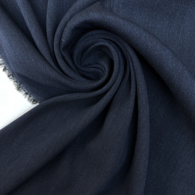 Cotton Elastane Crepe Blue