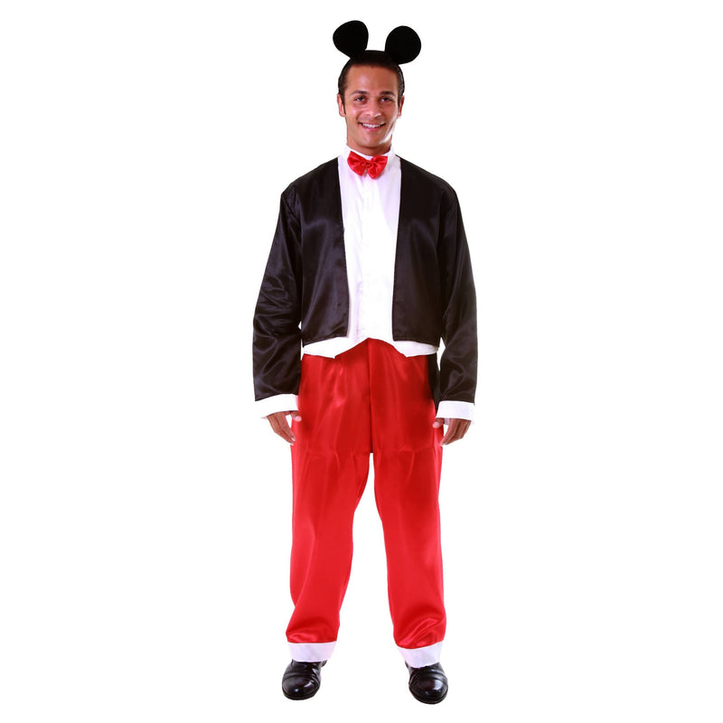 Adult deluxe Mickey Mouse costume with tailcoat pants and headpiece