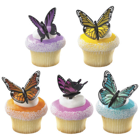 Butterfly Cupcake Toppers Cupcake Cake Decorating 6 set