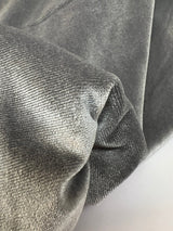 Gray Velour Knitted Fabric