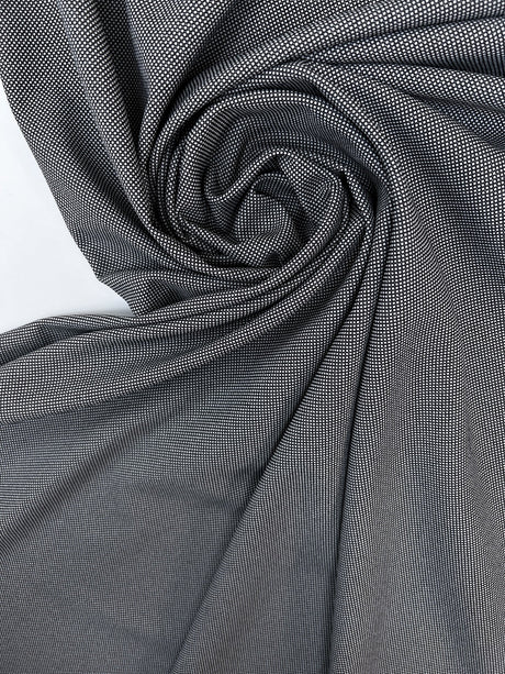Polyester Elastane Knit Gray White