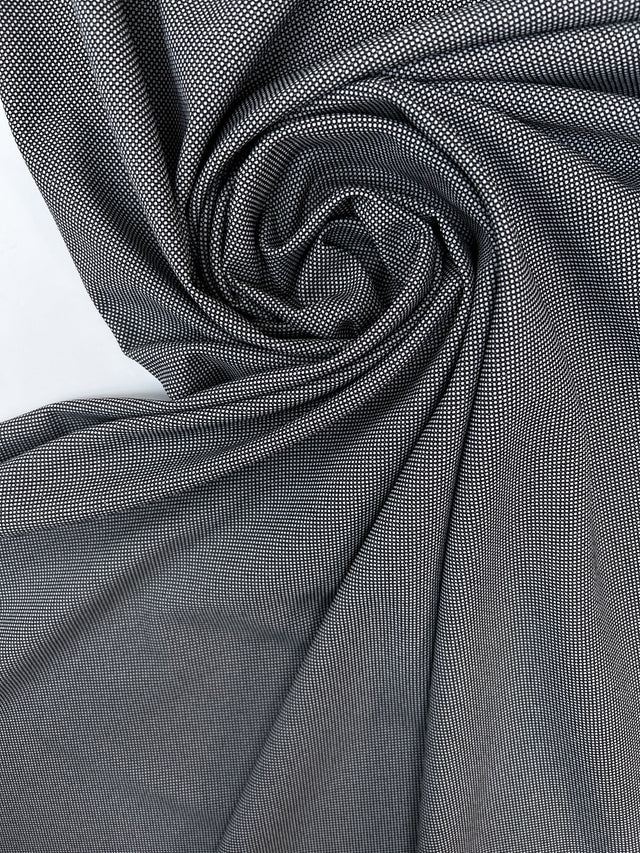 Polyester Elastane Knit Gray White