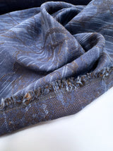 Cotton Blend Matlassé Purple-Blue