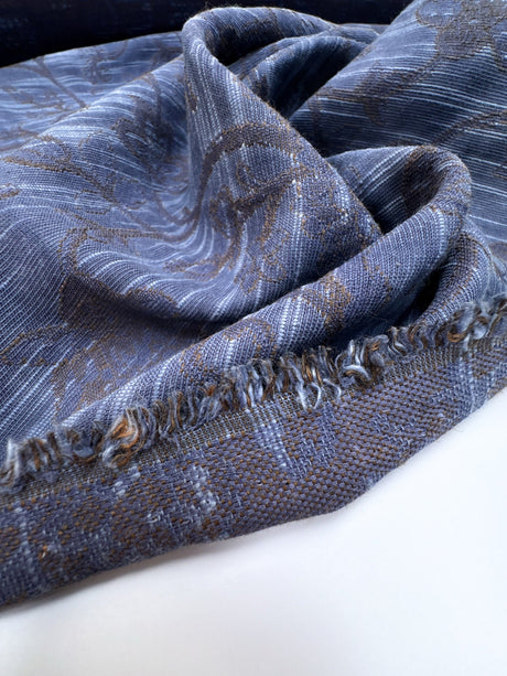 Cotton Blend Matlassé Purple-Blue