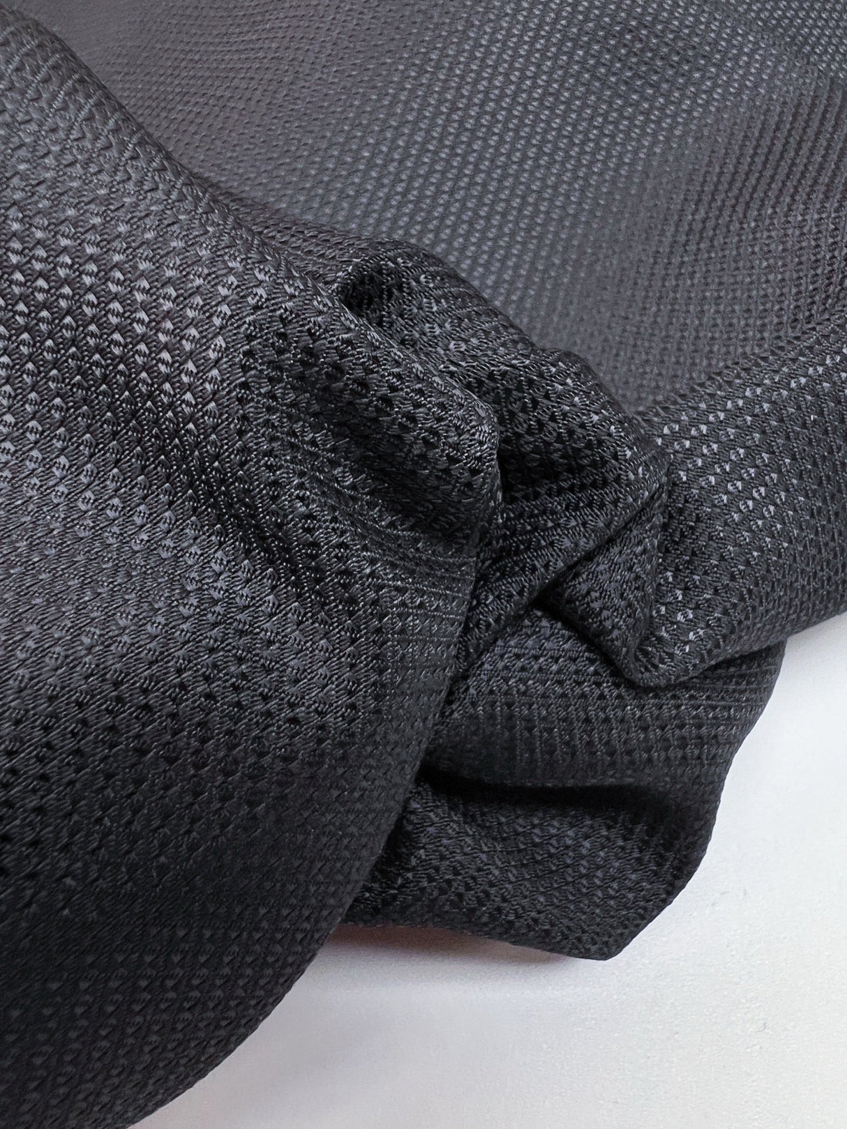 Jacquard Wool Fabric Blue Black