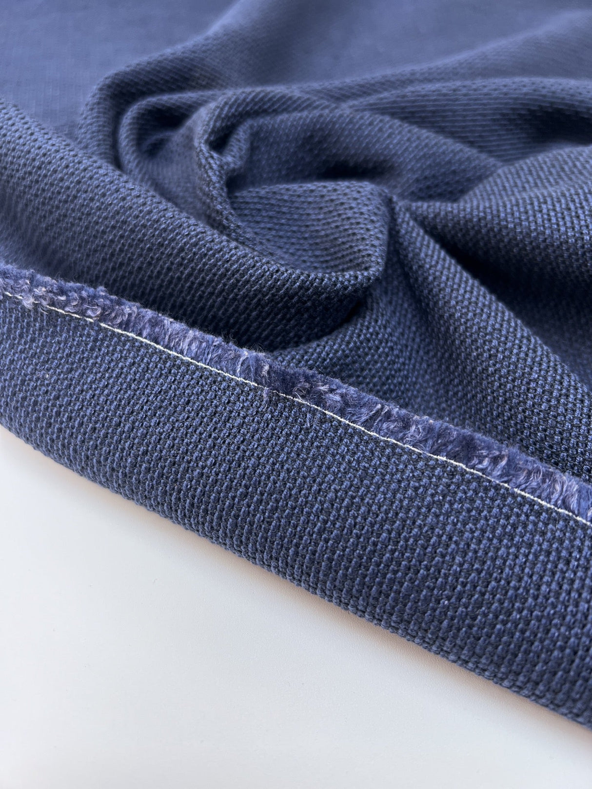 Cotton Basket Weave Fabric Blue Shade