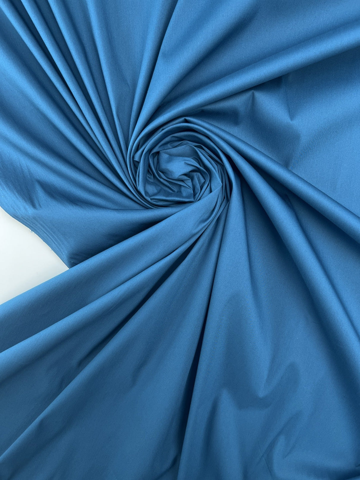 Cotton Poplin Blue Stretch