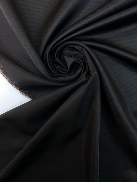 Wool Twill Suit Fabric Black