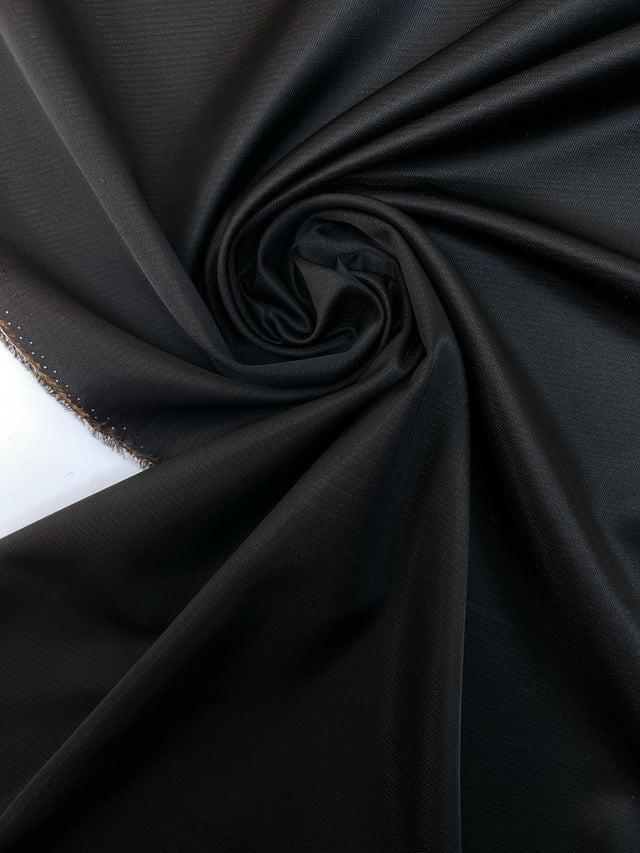Wool Twill Suit Fabric Black