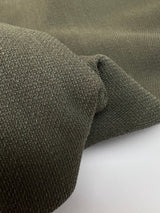 Cotton Basket Weave Fabric Brown Green Shades