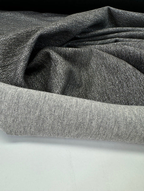 Cotton Polyester Lurex Knitted Silver