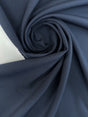 Blue Polyester Viscose Cotton Elastane Double Weave