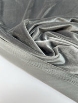 Gray Velour Knitted Fabric