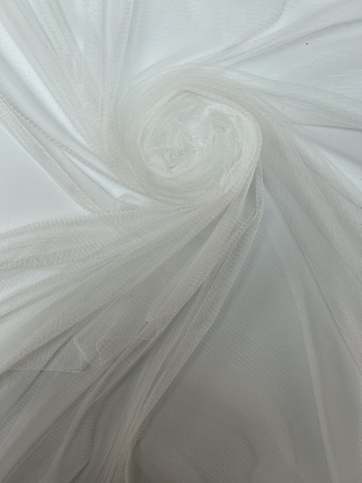 Polyamide Mesh White Stretch