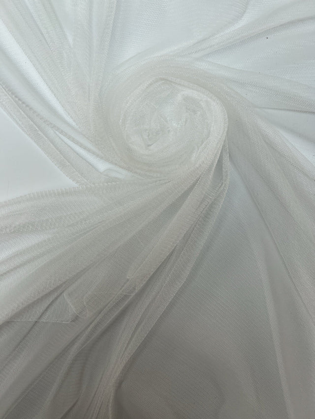 Polyamide Mesh White Stretch