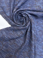Cotton Matlassé Fabric Purple Blue Floral Graphic