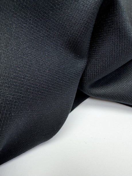 Jacquard Blend Suiting Fabric Black