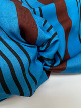 Polyester Sateen Printed Blue