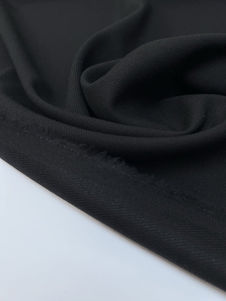Black Wool Twill Fabric
