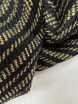 Cotton Lurex Tweed Striped Golden-Black