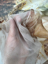 Silk Chiffon Printed Brown Beige