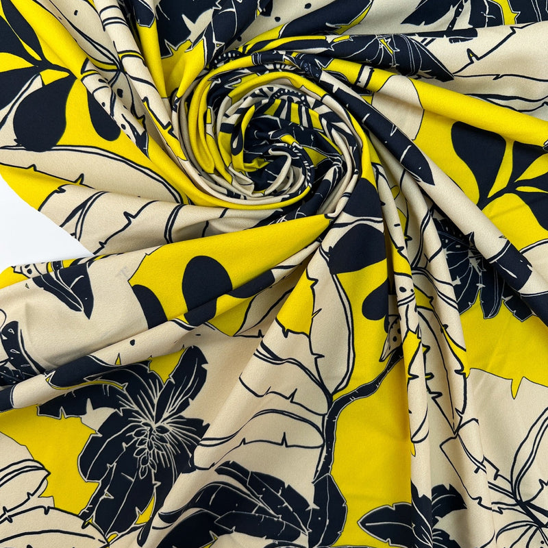 Polyamide Elastane Knit Printed Yellow Beige