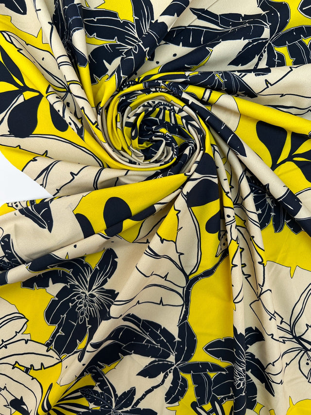 Polyamide Elastane Knit Printed Yellow Beige