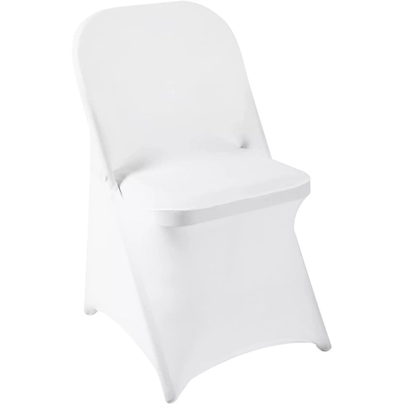 White Spandex Fabric - Stretchable Folding Chair Cover, White, 16" x 36"