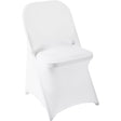 White Spandex Fabric - Stretchable Folding Chair Cover, White, 16" x 36"