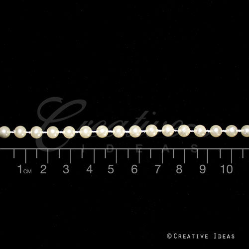 5Mm Pearls String-10 Yds (Ivory)