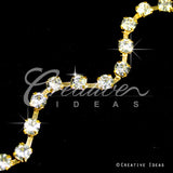 5Mm Rhineston Chain (Separated) - 5 Yards (Gold)
