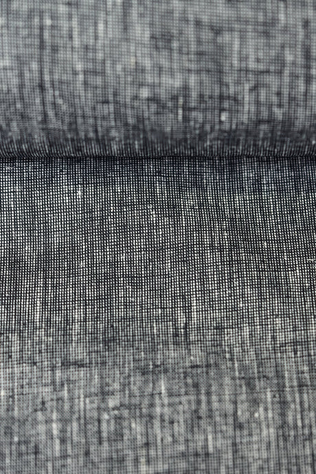 Pure Linen 2-Tone Melange Black/Off-White