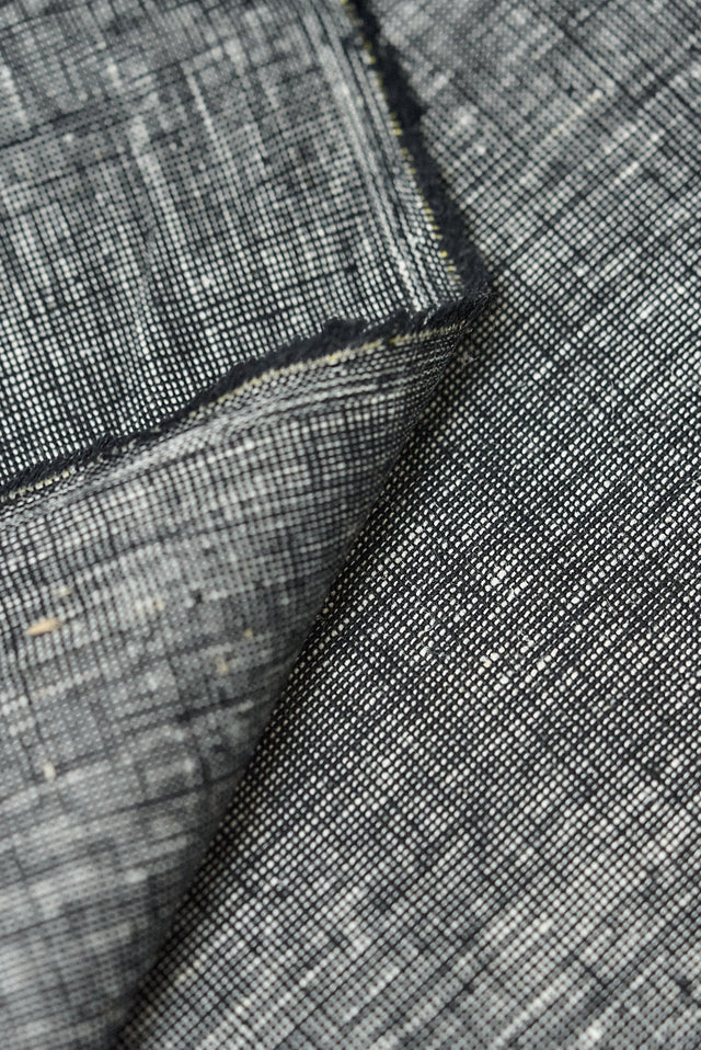 Pure Linen 2-Tone Melange Black/Off-White