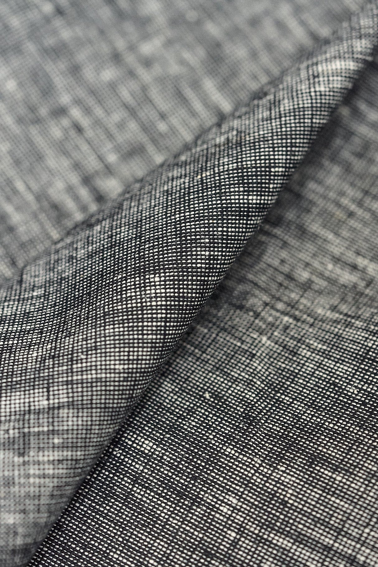 Pure Linen 2-Tone Melange Black/Off-White