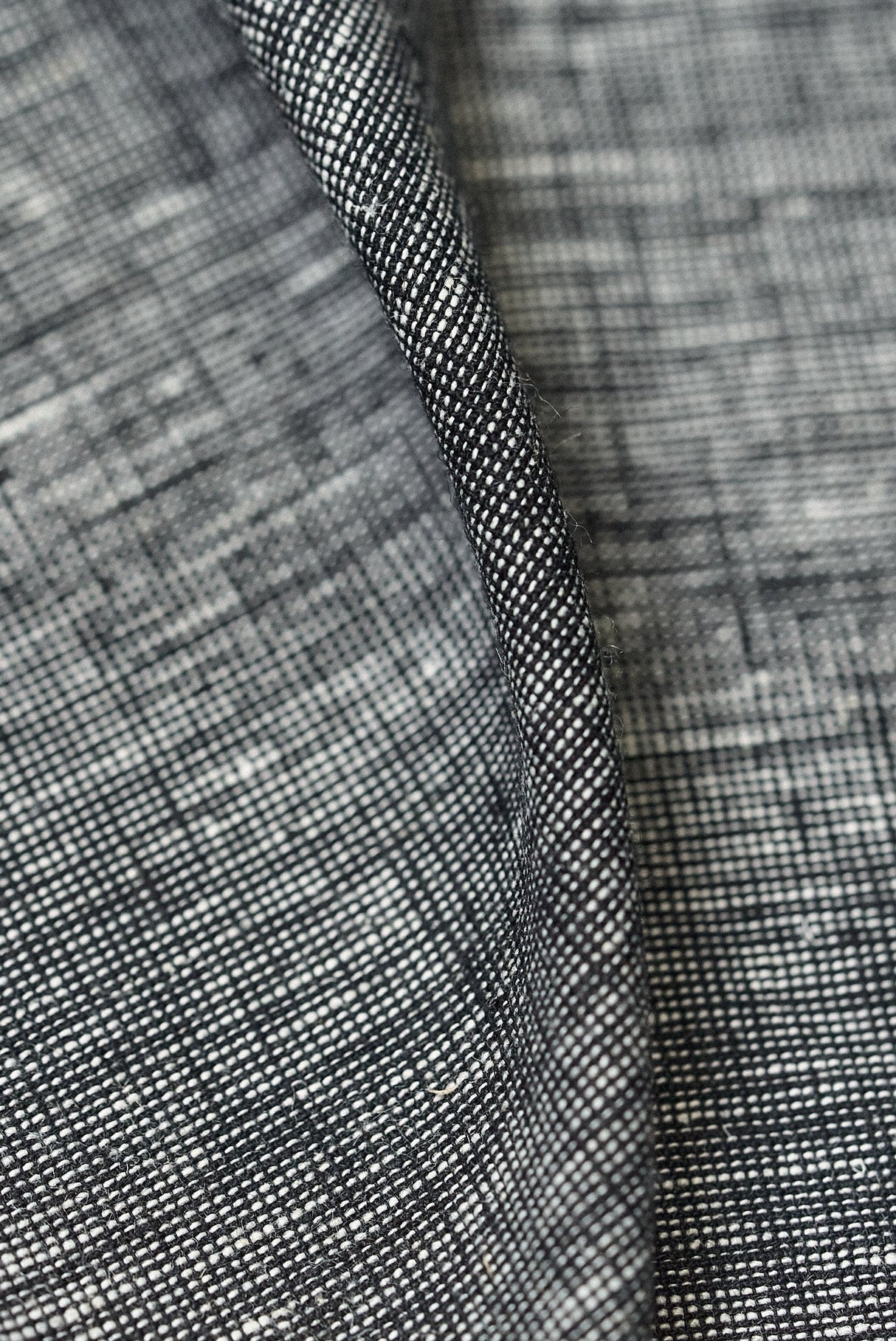 Pure Linen 2-Tone Melange Black/Off-White