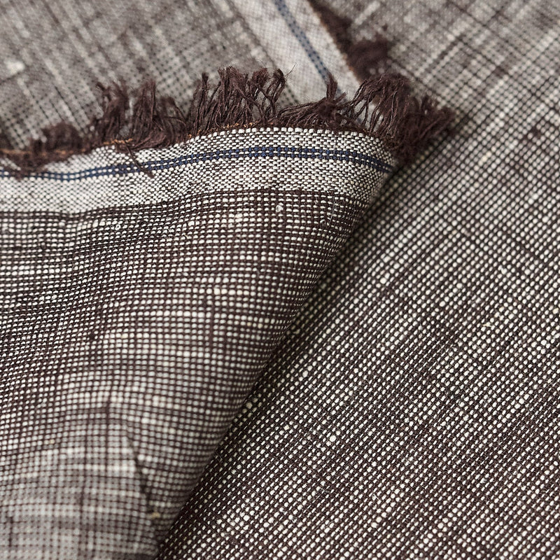 Pure Linen 2-Tone Melange Brown Off-White